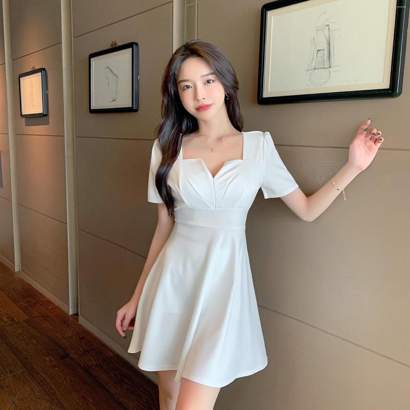 

Party Dresses Fashion Dress Women' Summer Sexy V-neck Waist Closed A-line Skirt Holiday Cool Beach, Black