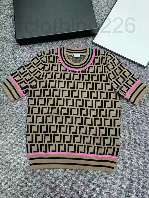 

designer Women' Knit T-Shirt Designer Fashion Phosphor Letter F Print Short Sleeves PTHZ, Yellow