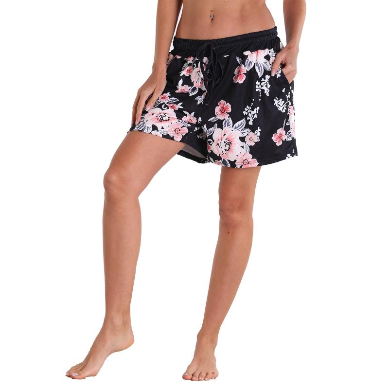 

Women' Shorts Floral Printed Casual Beach Surfing Fitness Outdoor Sports Summer Vintage Daily Pantalon Corto Mujer Verano 5, Pink