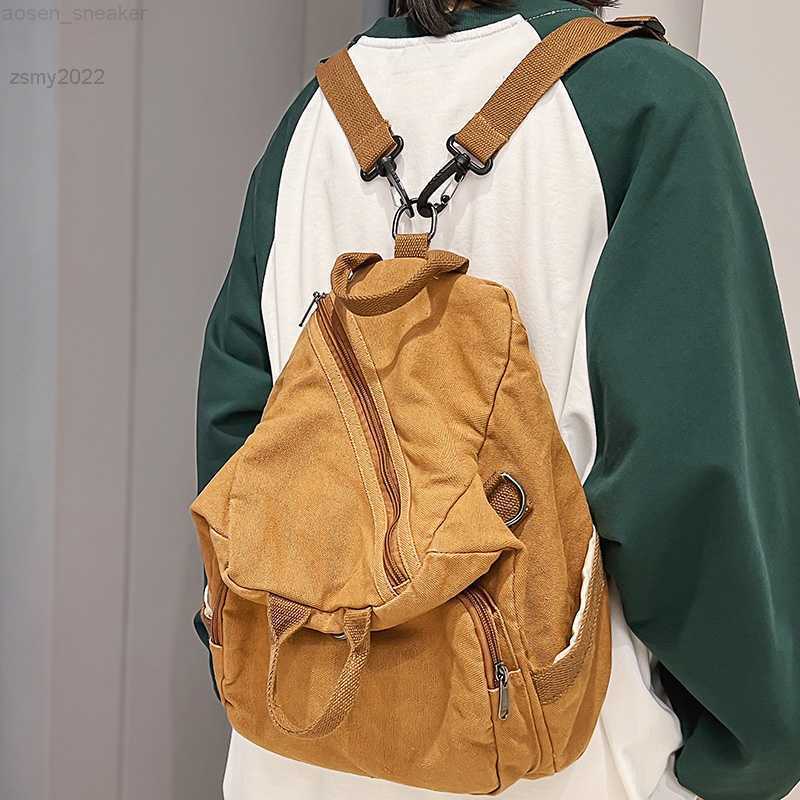 

Ladies Canvas Laptop College Student Backpack Girl Vintage School Bag Cool Women Travel Backpack Female Trendy Book Bags Fashion, Black