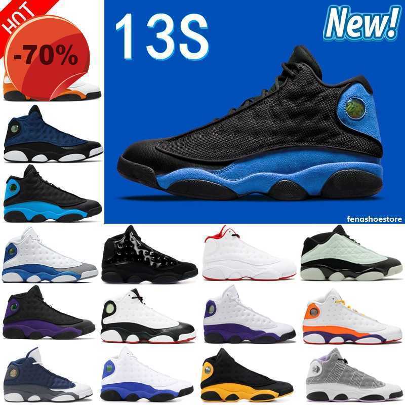 

Sandals Jumpman Top 13 13s Men Basketball Shoes Hyper Royal French Blue Linen Island Green Obsidian Bred Midnight Navy Black Cat Del Sol Barons Gym, 52#