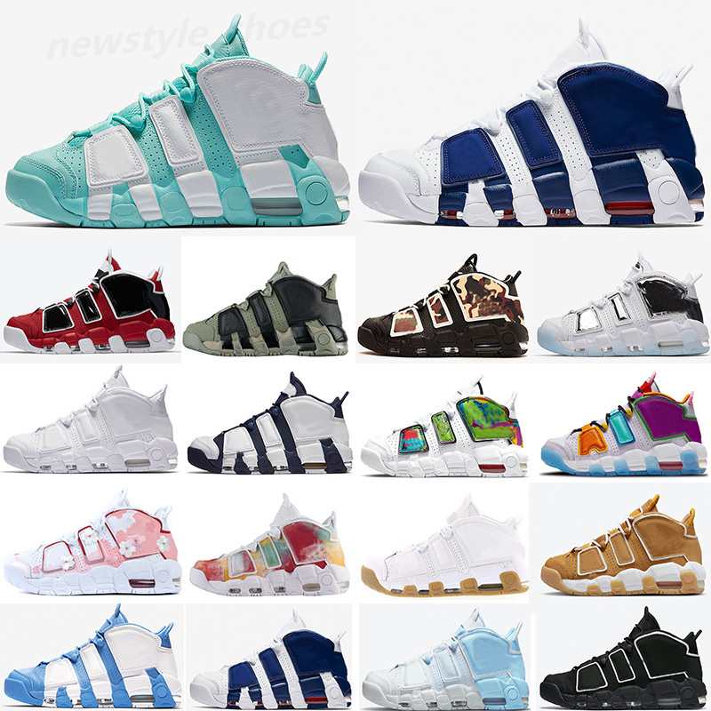 

Basketball Shoes Mens MoreUptempo 96 Total Maxes Scottie Pippen White Varsity Red Green Multi-Color Black Bulls University Blue UNC UK Women Trainers Sneakers TK05, #5