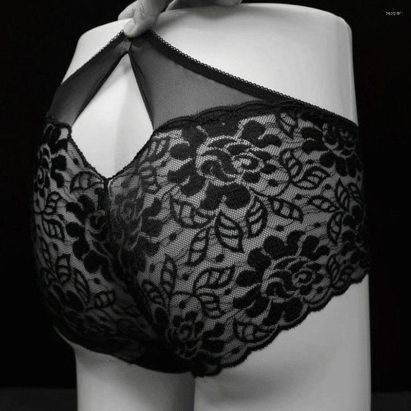 

Underpants Men Lace See-Through Underwear Sexy Sissy Bugle Pouch Briefs Thong Panties Breathable Jockstrap Plus Size, Royal blue