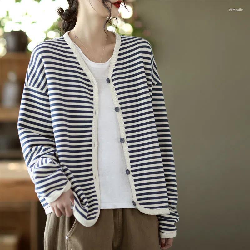 

Women's Jackets Women's Striped Cardigans Female Long Sleeve Open Front Cotton Short Jacket Coat For Women Casual V Neck Cardigan, Black