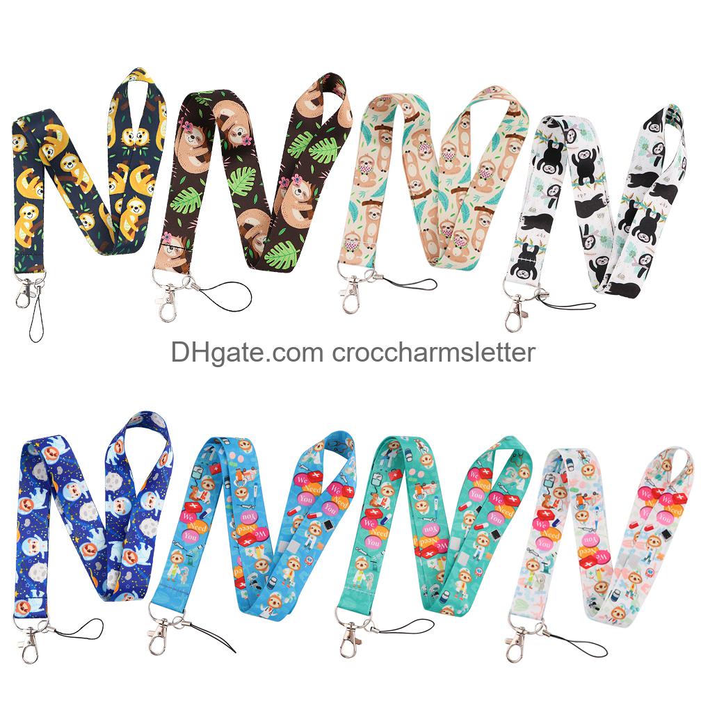 

Shoe Parts Accessories Lx55 Animals Sloths Lanyard For Usb Keys Work Card Id Holder Badge Astronaut Neck Strap Phone Rope Diy Cartoo Smtwv