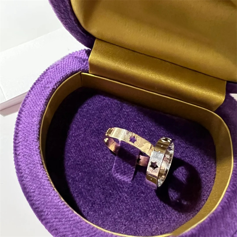 

Wedding band mens luxury plated gold ring men designers for women size 7 8 9 thick multisize mother s day love silver color stars style designer rings E23