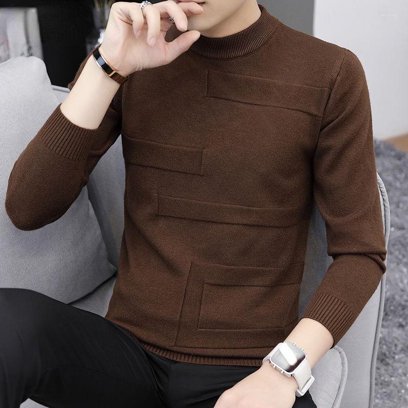 

Men's Sweaters Knitted Warm Sweater Men Half Turtleneck Men's Loose Casual Pullovers Bottoming Shirt Spring Autumn Solid E693, 9963 mi