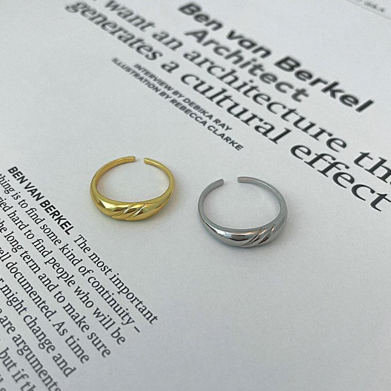 

Wedding Rings Est Smooth Geometric Cambered Ring For Men Women Gold Silver Color Open Finger Party Sterling