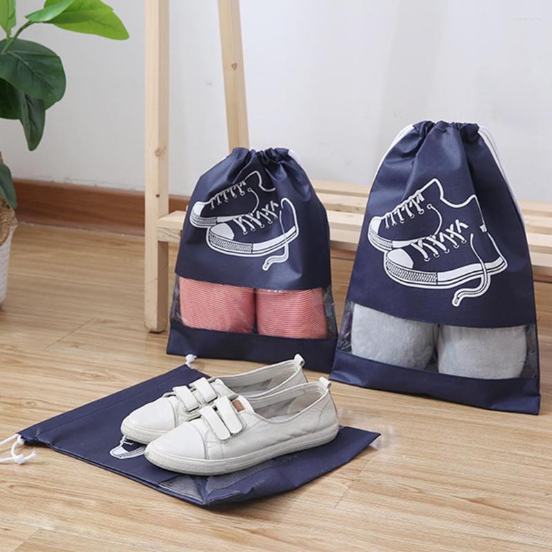 

Shopping Bags 1pc Shoes Storage Bag Closet Organizer Non-woven Travel Portable Waterproof Pocket Clothing Classified Hanging