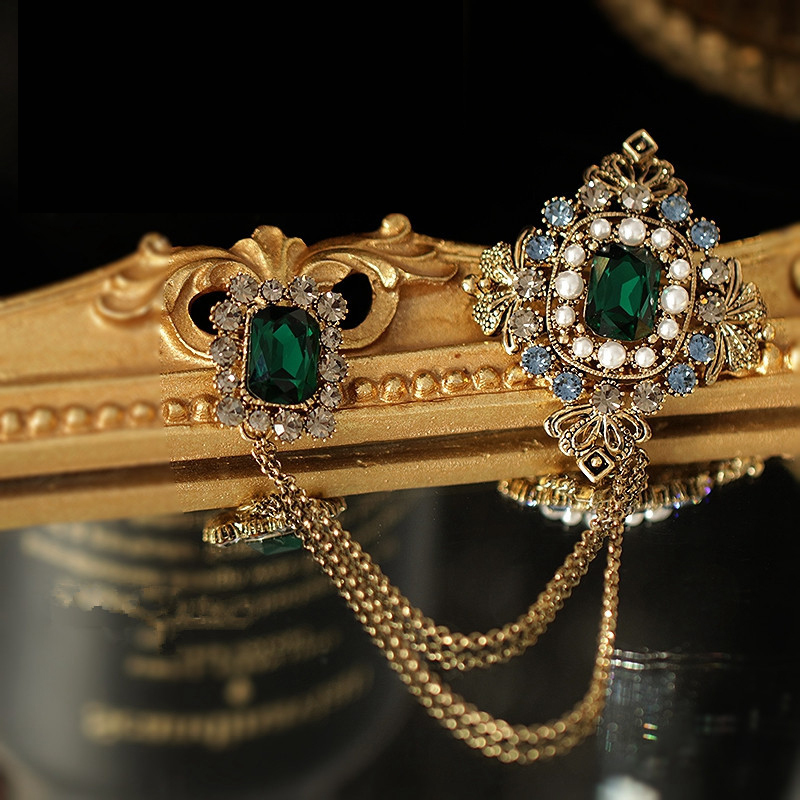 

Pins Brooches Fashion Tassel Diamond Square Chain Brooch Men's Shirt Collar and Personality Lapel Pin Buckle Women Accessories 230217