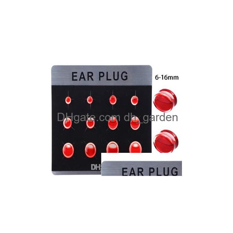 

Plugs Tunnels Acrylic Liquid Ear Plug Flesh Piercing Earring Gauge Expander Double Flared Stretcher Body Jewelry 60Pcs 616M Dhgarden Dhybe