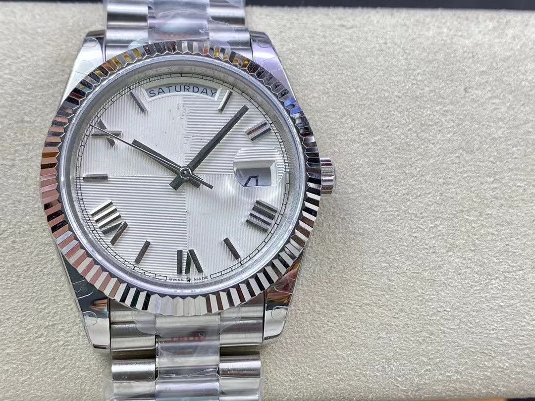 

GMF Men's watch diameter 40mm with 3255 movement sapphire crystal glass mirror seamless connection case 904L stainless steel strap, As shown