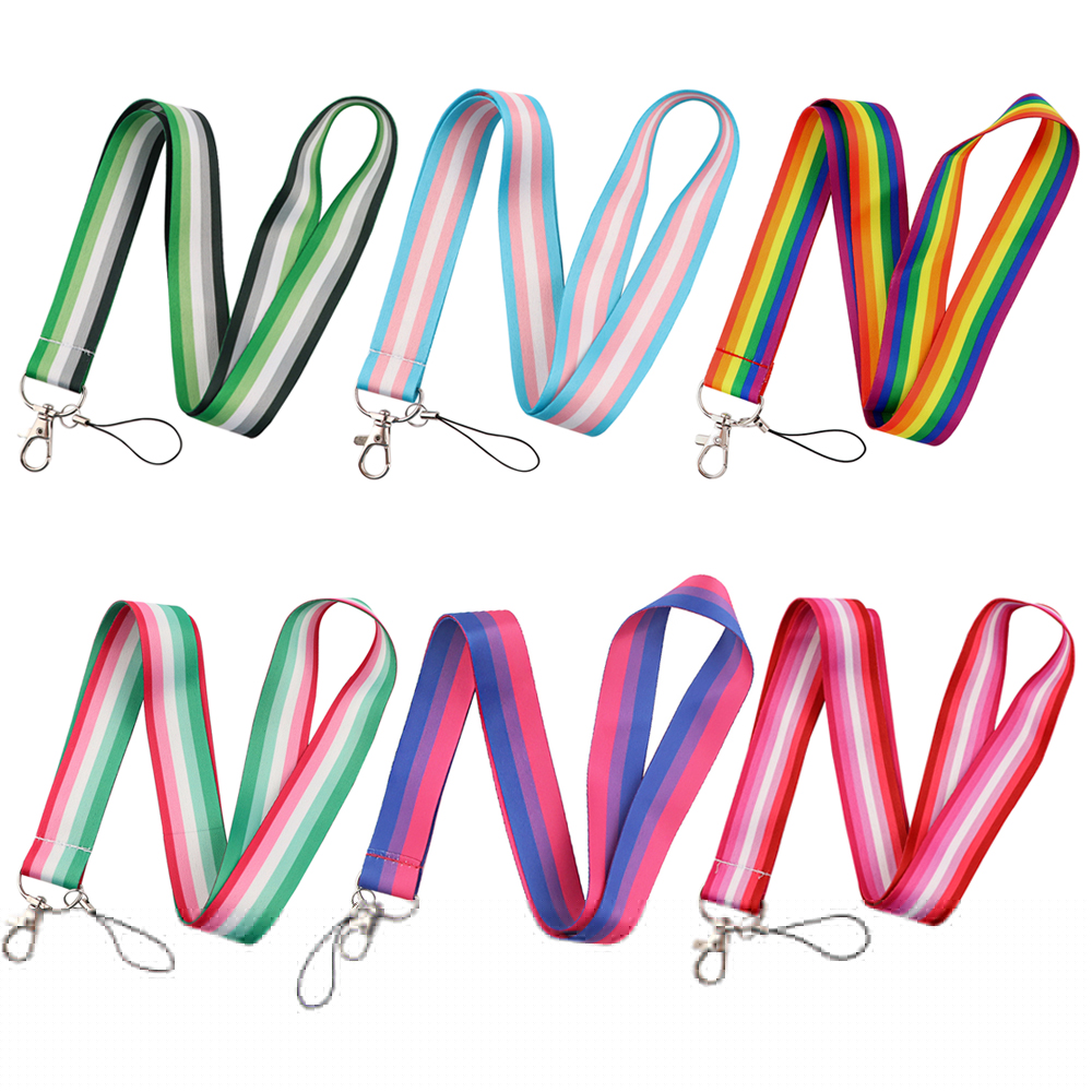 

Shoe Parts Accessories Gay Pride Intersex Asexual Bisexual Pansexual Genderqueer Transgender Lanyard Keychain Neck Straps Key Chains Smtdb