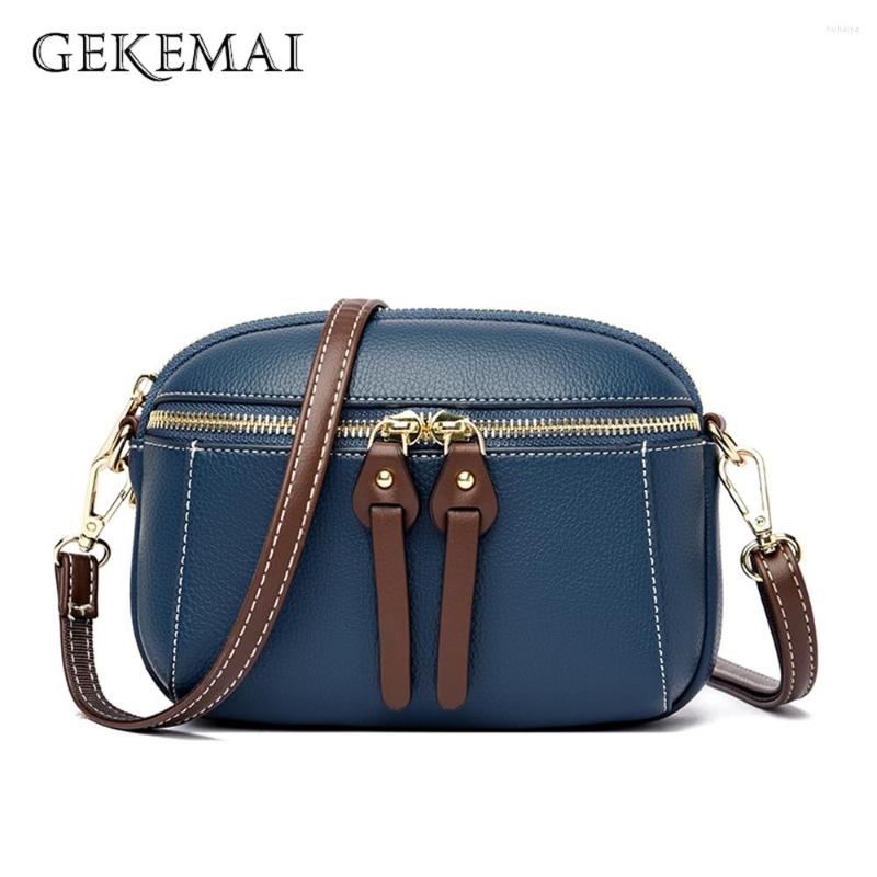 

Evening Bags Solid Color Design Ladies Shoulder Bag Luxury Designer High Quality Leather Women Messenger Small Cell Phone, Blue