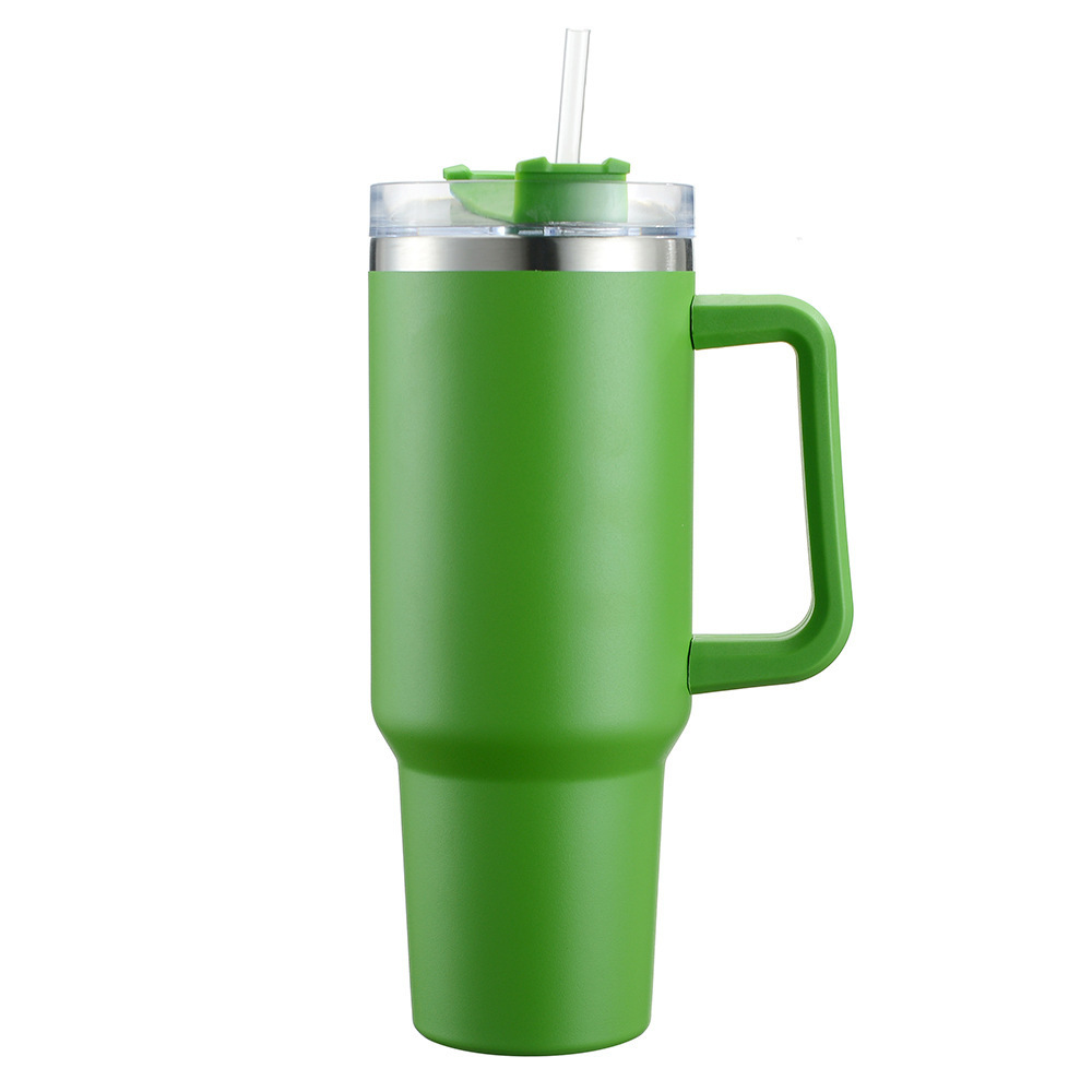 

Ice Bully Cup Mugs Insulated Cup with Lid Straw Stainless Steel Coffee Termos Cup Cold drink cup, Green