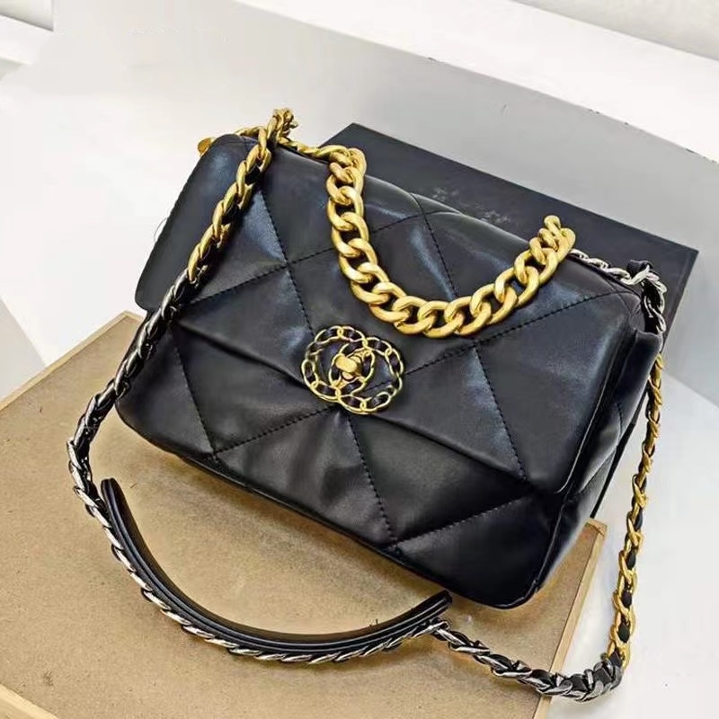 

Ladys 19 series Brand Tote Bag Designer Handbag Shoulder Messenger BagsHandle Crossbody Handbags Casual Fashion Purse Women Wallets High Quality, Black