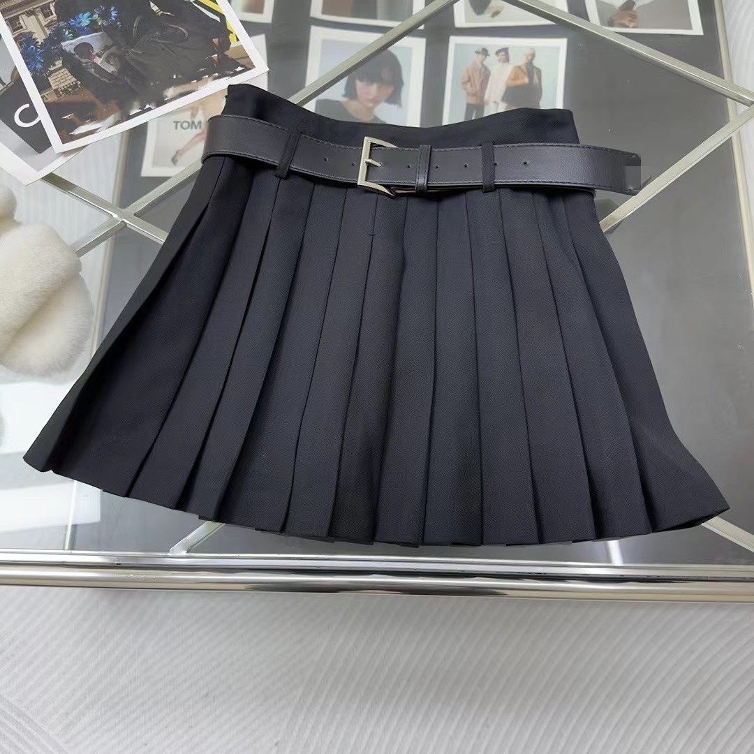Milan runway Skirts 2023 Spring Summer Autumn designer pleated skirt brand same style Sundress 0218-1