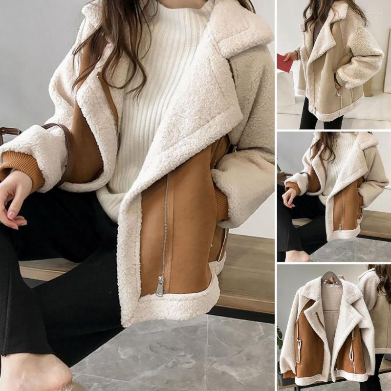 

Women' Jackets Lady Coat Bomber Pockets Thermal Casual Motorcycle Women For Outdoor, Khaki