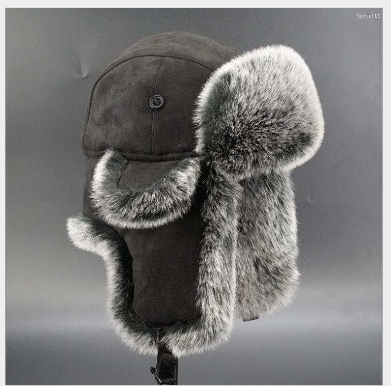 

Berets Lei Feng Hat Men's Ear Protective Winter Cotton Ski Cap