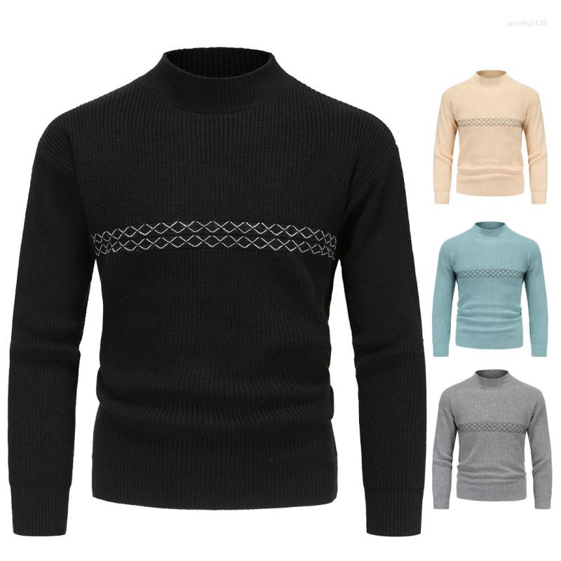 

Men's Sweaters Men's Autumn Winter Casual Slim Fit Lightweight Knitting Tops 2023 Pullover Stripe Simplicity Thin Sweater, Black