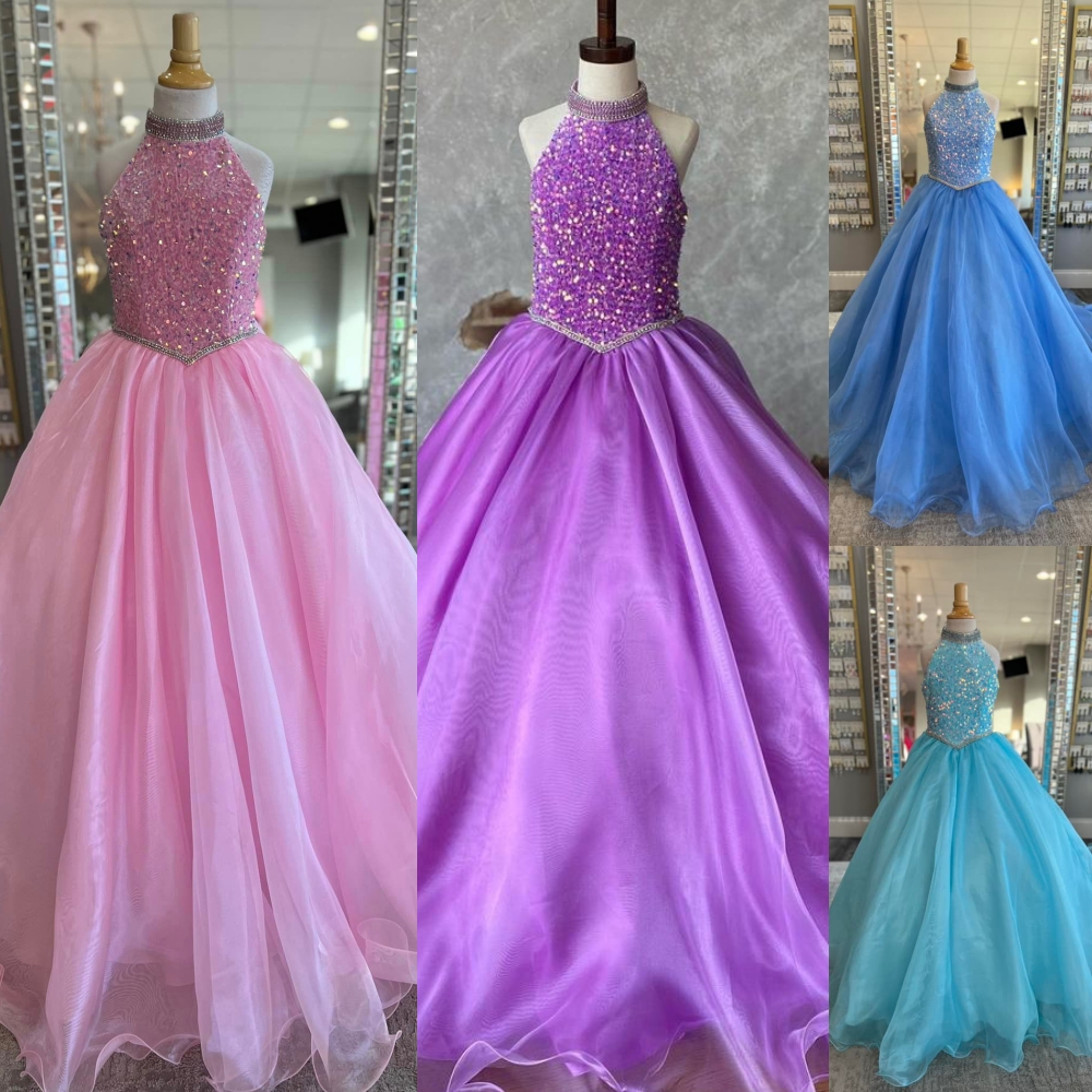 

Orchid Girl Pageant Dress 2023 Crystal Straps Sequin Velvet Little Kid Birthday Formal Party Gown Infant Toddler Teens Preteen Tiny Young Junior Miss Candy Aqua Blue, Burgundy