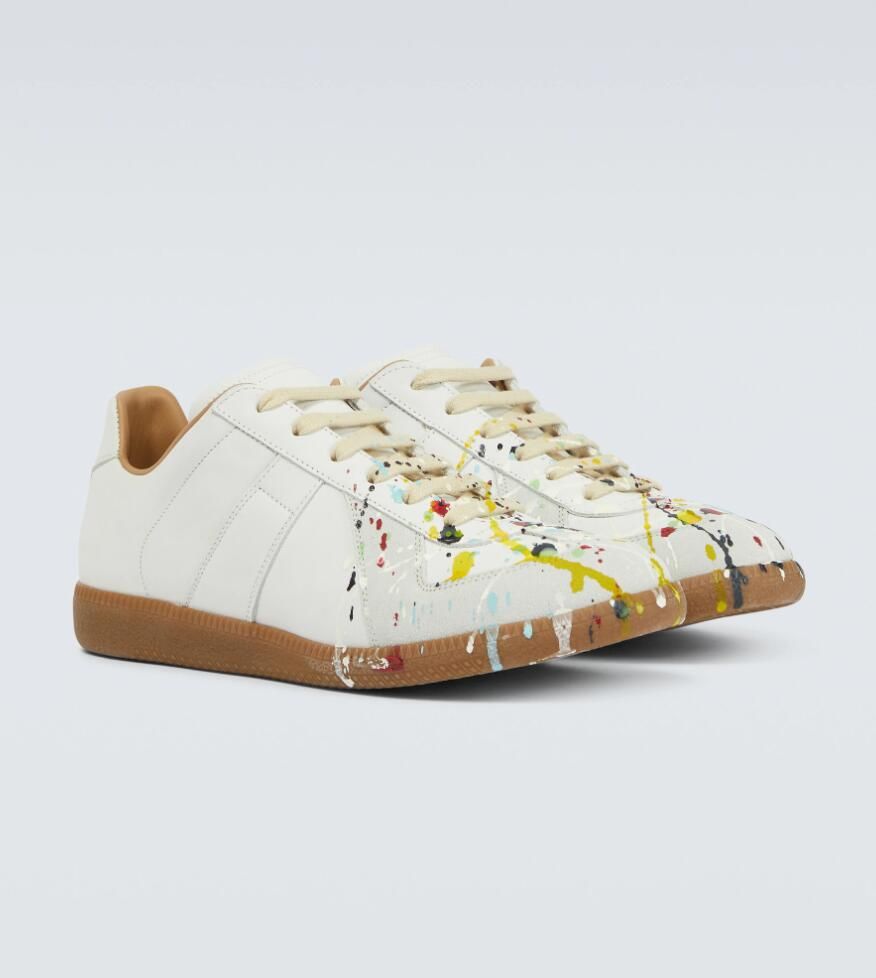 

23S New Design Maisons Men's Sneakers Shoes Suede Leather Trainers Rubber Sole Sports Mens Black Runner Stitching Low-top Outdoor Casual Shoe Walking EU38-46