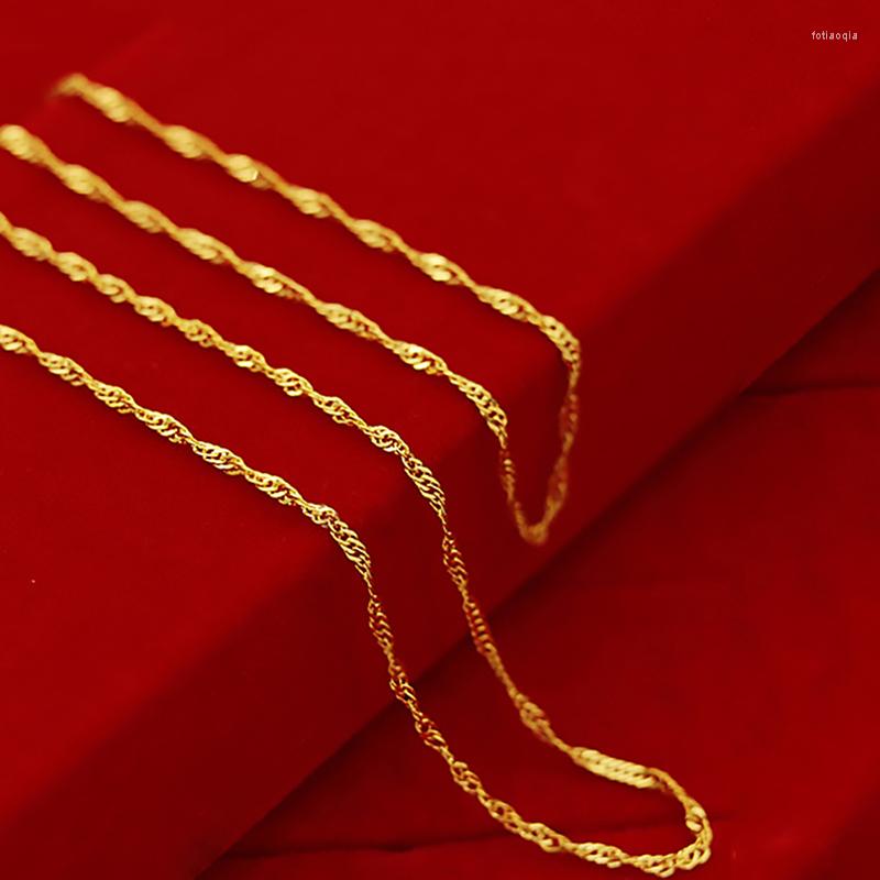 

Chains 316L Stainless Steel Water Wave Necklace For Women Gold Color Silver Women's Collar Long Chain Choker Female Punk