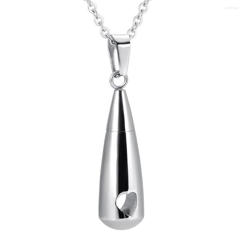 

Pendant Necklaces IJD9247 Men/women Fashion Perfume Oil Bottle Heart Hollow Memorial Necklace Cremation Ashes Keepsake Urn
