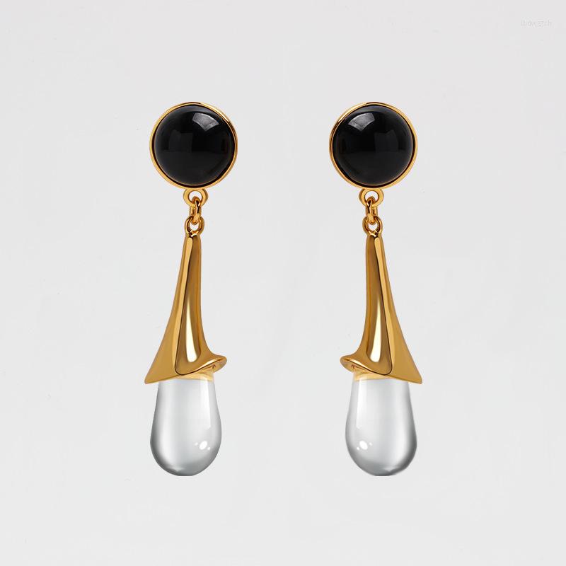 

Dangle Earrings Transparent Water Drop European And American Temperament Niche High-end Women