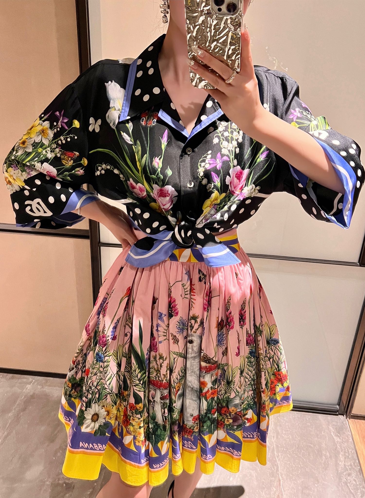 2023 high-quality women's mini dress runway female designer T-shirt women's party dress girl boutique sweater jacket h1
