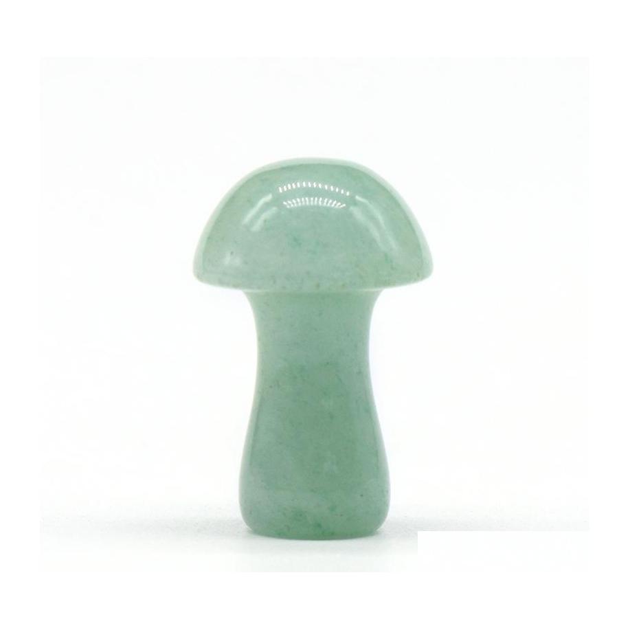 

Stone 25Mm Natural Crystal Ornaments Carved Mushroom Craft Chakra Reiki Healing Quartz Mineral Tumbled Gemstones Hand Home Yydhhome Dhh4G