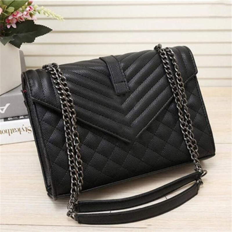 

classic Designer Handbags With dust bag tote sheepskin caviar metal chain silver Handbag Leather Shoulder Flip cover diagonal Bags, Freight difference