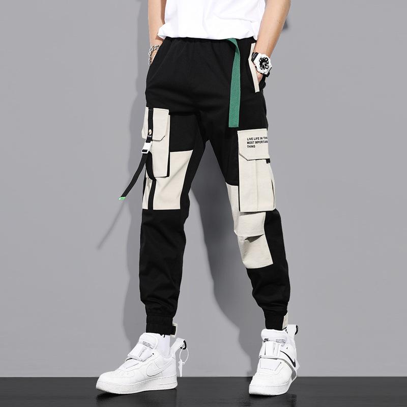 

Men' Pants Pockets 2023 Jogger Hip Hop Sweatpants Joggers Trousers Tactical Mens Cargo Harem Men Clothes StreetwearMen, Blue