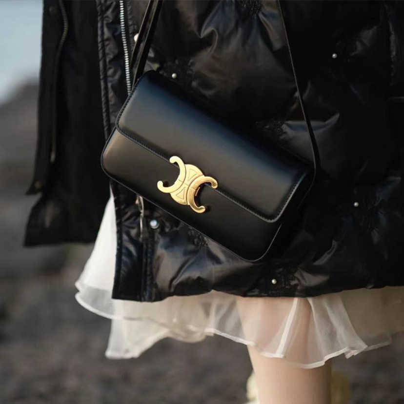 

High Quality Design Bags Leather Underarm Women's Small Square Single-shoulder Bag 49%off Factory Handbag Purse for Women, Black high final