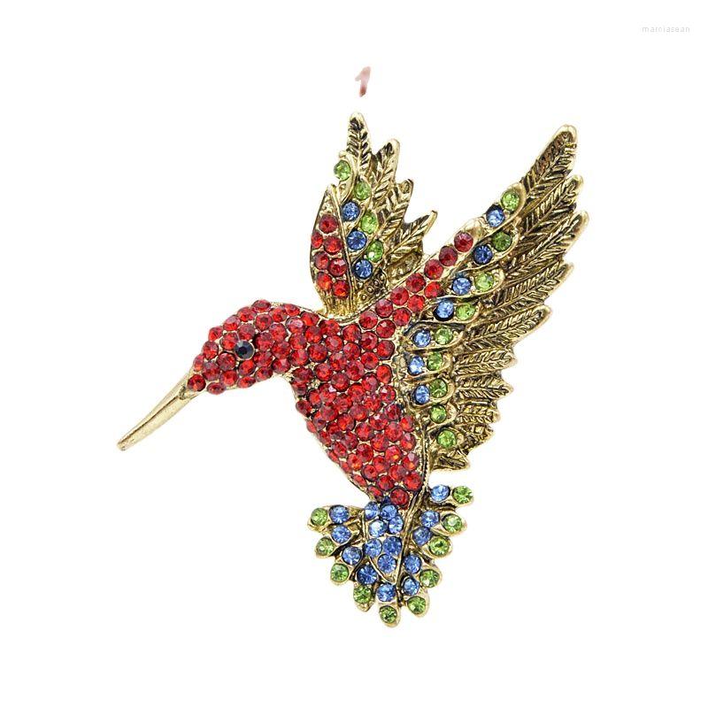 

Brooches CINDY XIANG Red Color Rhinestone Hummingbird For Women Cute Bird Style Jewelry Animal Pin High Quality Good Gift