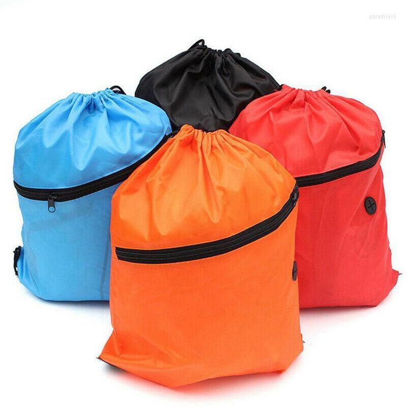 

Shopping Bags 2023 Women Waterproof Drawstring Bag Solid Casual Backapack Camping Lightweight Sport Gym Men Outdoor Backpack, Blue