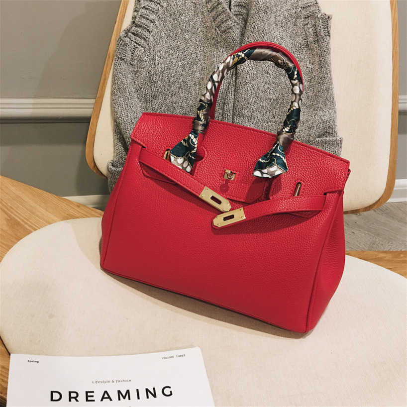 

Ladies Bags 47%off New Fashion large portable autumn winter cross-body women's shoulder bag Design Handbags for Women, Red7