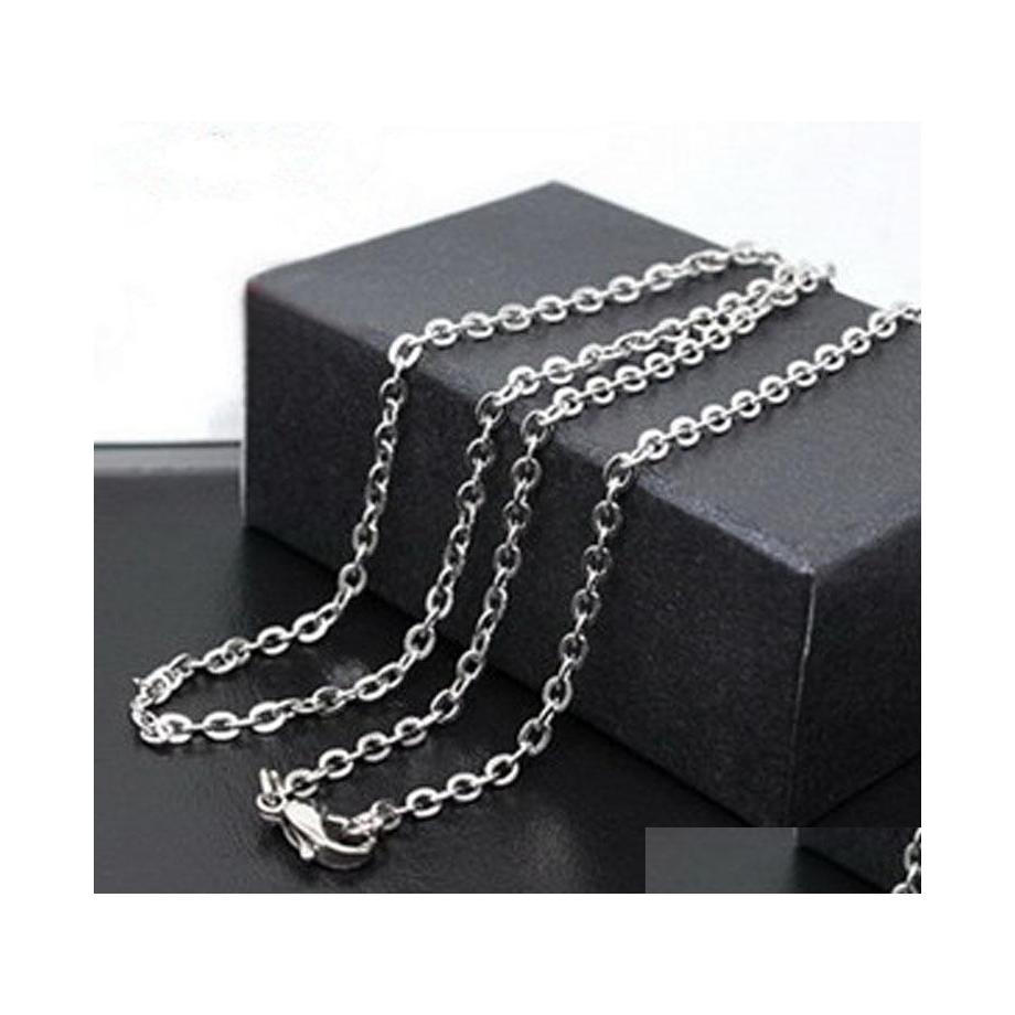 

Chains Fashion Jewelry Men Women Stainless Steel Chain 50Cm O Fit Diy Pendant Necklace Bk Drop Delivery Necklaces Pendants Dhqu8