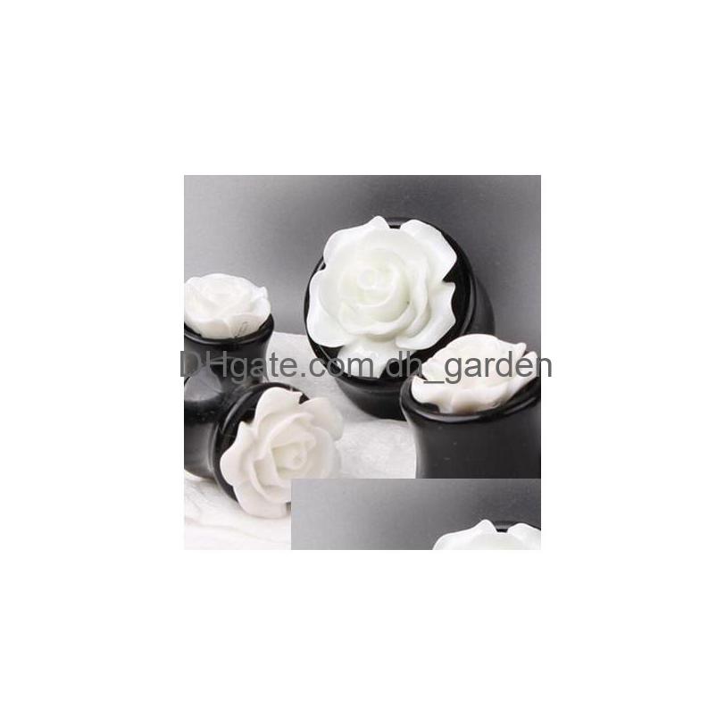

Plugs Tunnels Mix 818Mm Double Flared Ear Piercingflesh Tunnel Acrylic Round Resin Roses Flower Earring Gauges Drop Deliver Dhgarden Dhpb4