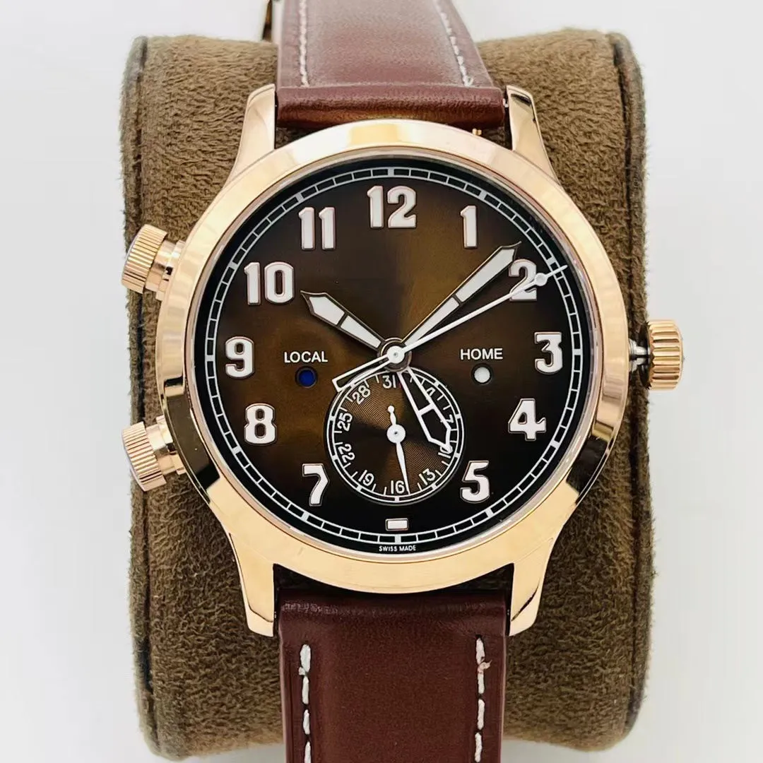 

PPF factory produces watch 324SC FUS movement sapphire glass mirror pin button cowhine strap 42mm, Customize