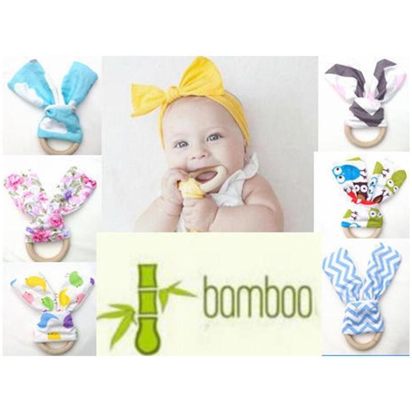 

Soothers Teethers Ins Handmade Baby 60 Colors Chevron Zigzag Natural Wood Circle With Rabbit Ear Fabric Newborn Teeth Practice Toy Dhobm