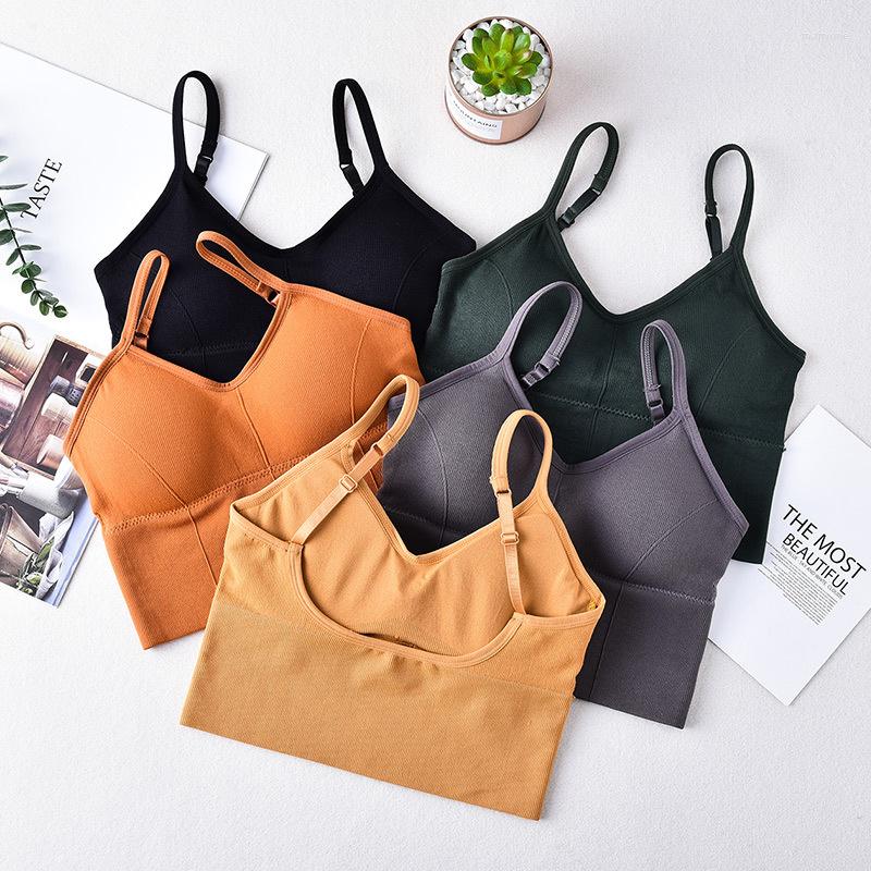 

Camisoles & Tanks Net Red Card And The Same U-shaped Back Seamless Breast Wrapping Women's Suspender Vest Type Bra Bottomed Underwear, Black