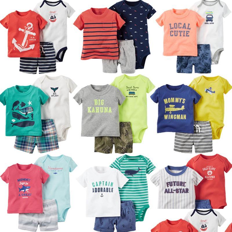 

Clothing Sets 3 Pieces T Shirt Rompers Tops Baby Boys Newborn Infant Toddler Boutique Kids Children Clothes Short Sleeve Outfits Dro Dhlfy, Choose or randomly sended color