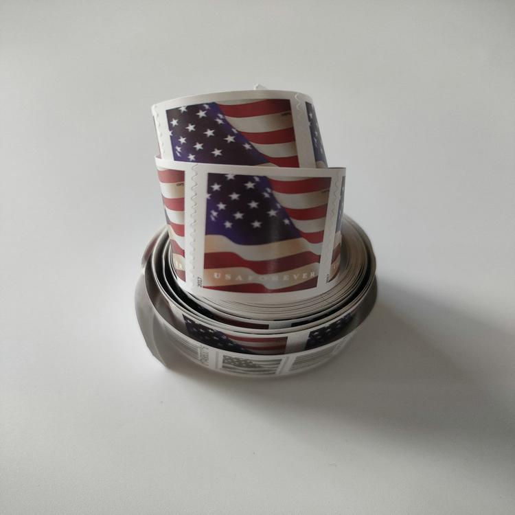 

Car Stickers Usa Flag Roll Of 100 First Class Mailing Parking Envelopes Mail Supplies Wedding Engagement Office Garden Beauty Cactus Oth6S, As details