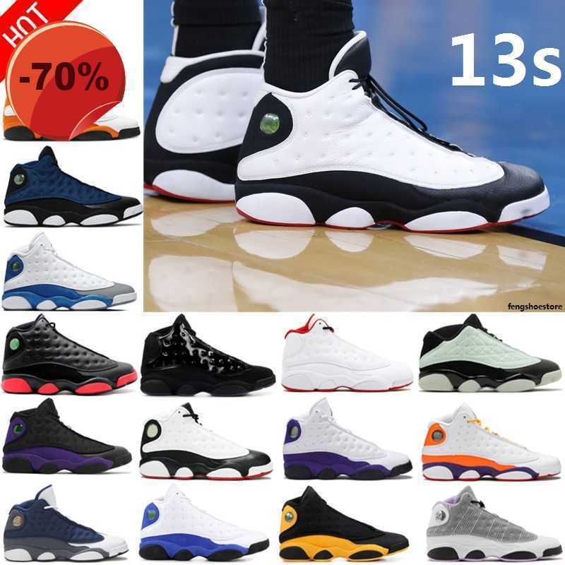 

Sandals XIII New 13 13s Men Basketball Shoes Hyper Royal French Blue Linen Island Green Obsidian Bred Midnight Navy Black Cat Del Sol Barons Gym Red, 38#