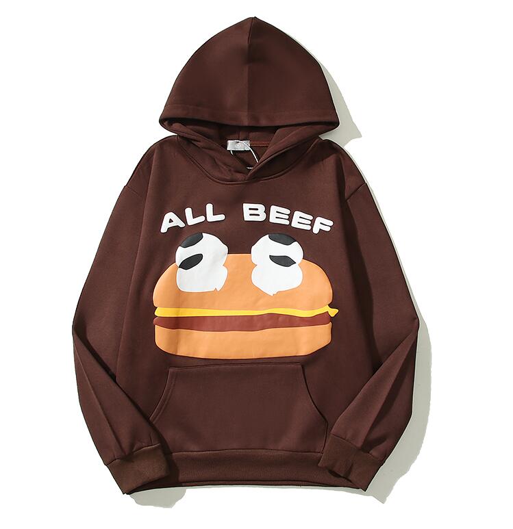 

womens hoodie Smiley Hamburg fleece jumper designer hoodies streetwear pullover sweatshirt Women's Clothing, Brown