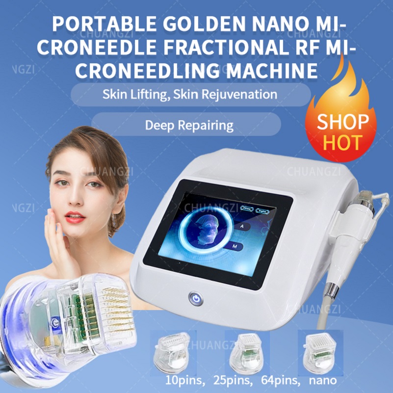 

Fractional RF Microneedle Portable Acne Scars Stretch Marks Removal Radio Frequency Skin Tightening Machine