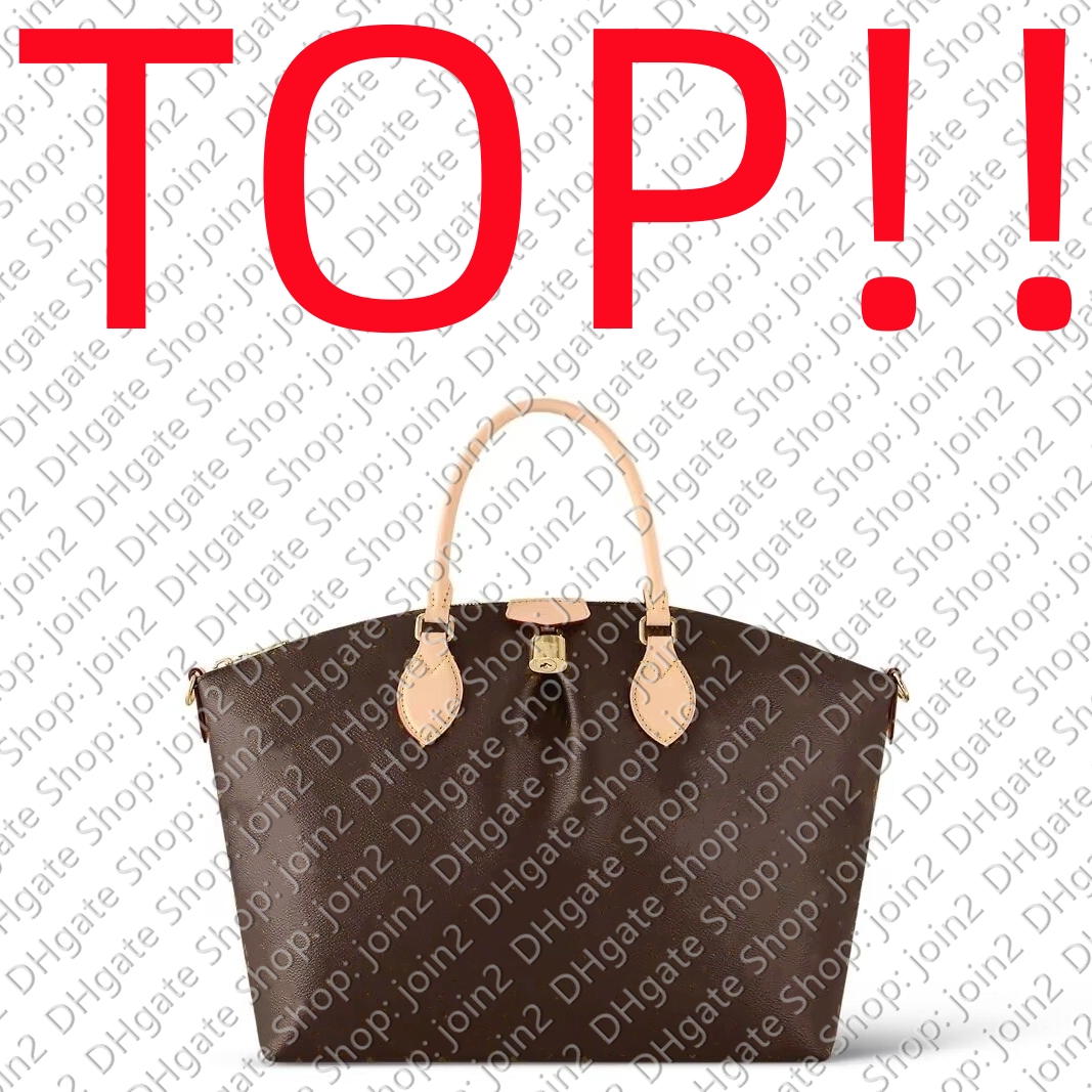 

TOP. M45987 BOETIE MM Tote Bag Designer Bags Handbags Purses Duffle Wallets Evening, Brown with flowers