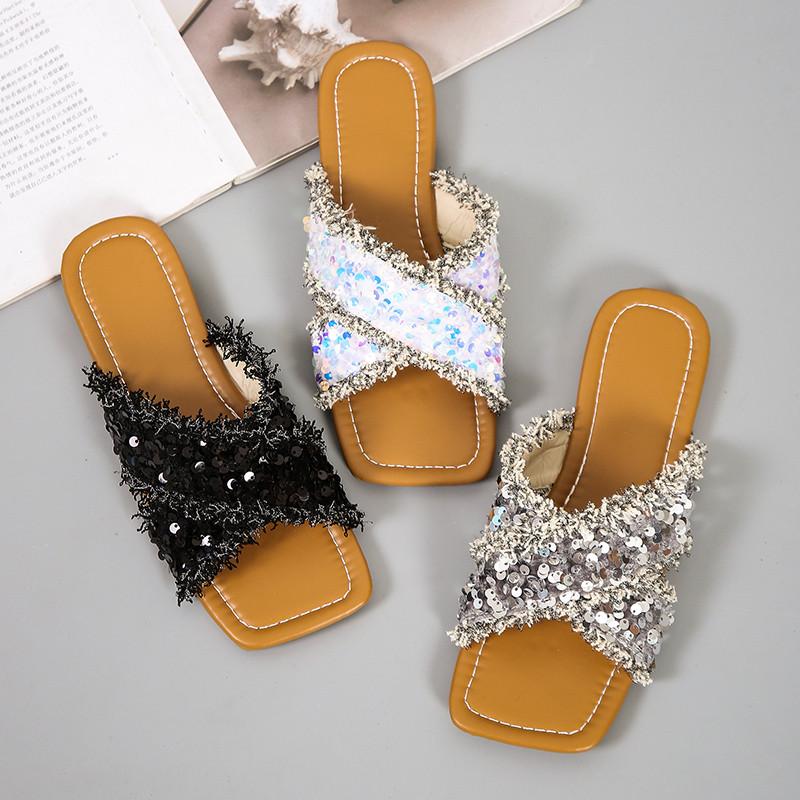 

Slippers Summer Fashion Flat Cross Strap Casual Sandals Breathable And Comfortable Indoor Beach Shoes Xl Flip Flops, Black