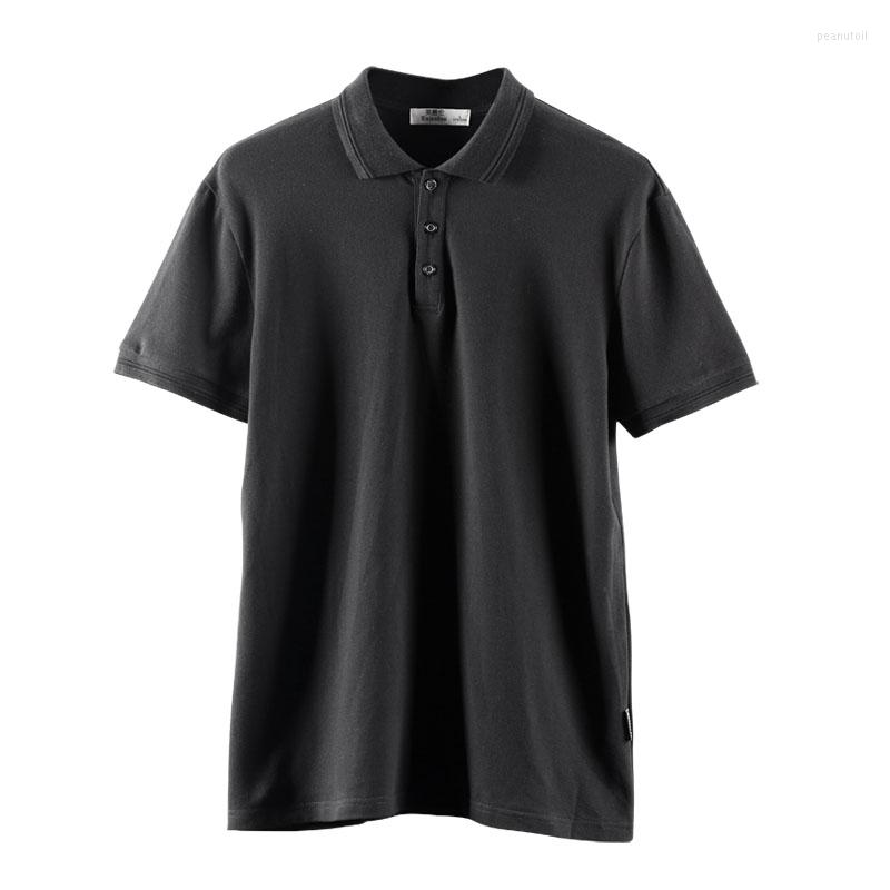 

Men's Polos Brand Men Casual Short Sleeve Shirts England Style Solid Black Clothing For Tops Tee T8953, White